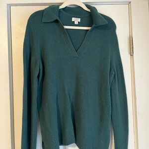 J. Crew Teal V-Neck Sweater